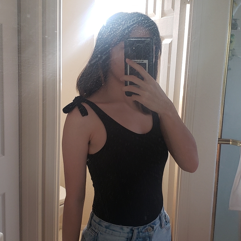 Black tie strap bodysuit from Primark